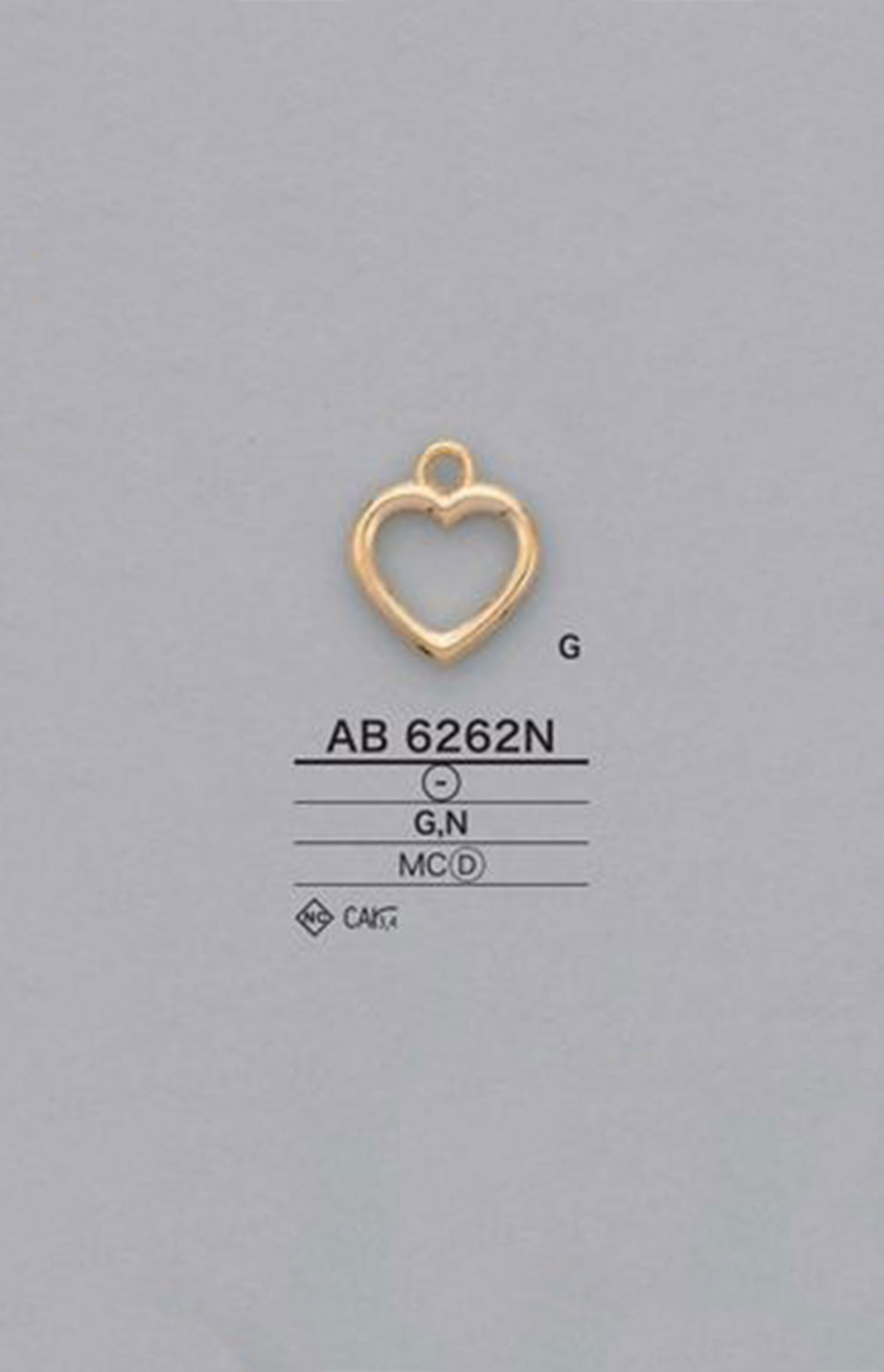 AB6262N 하트형 지퍼 포인트(지퍼 슬라이더) IRIS