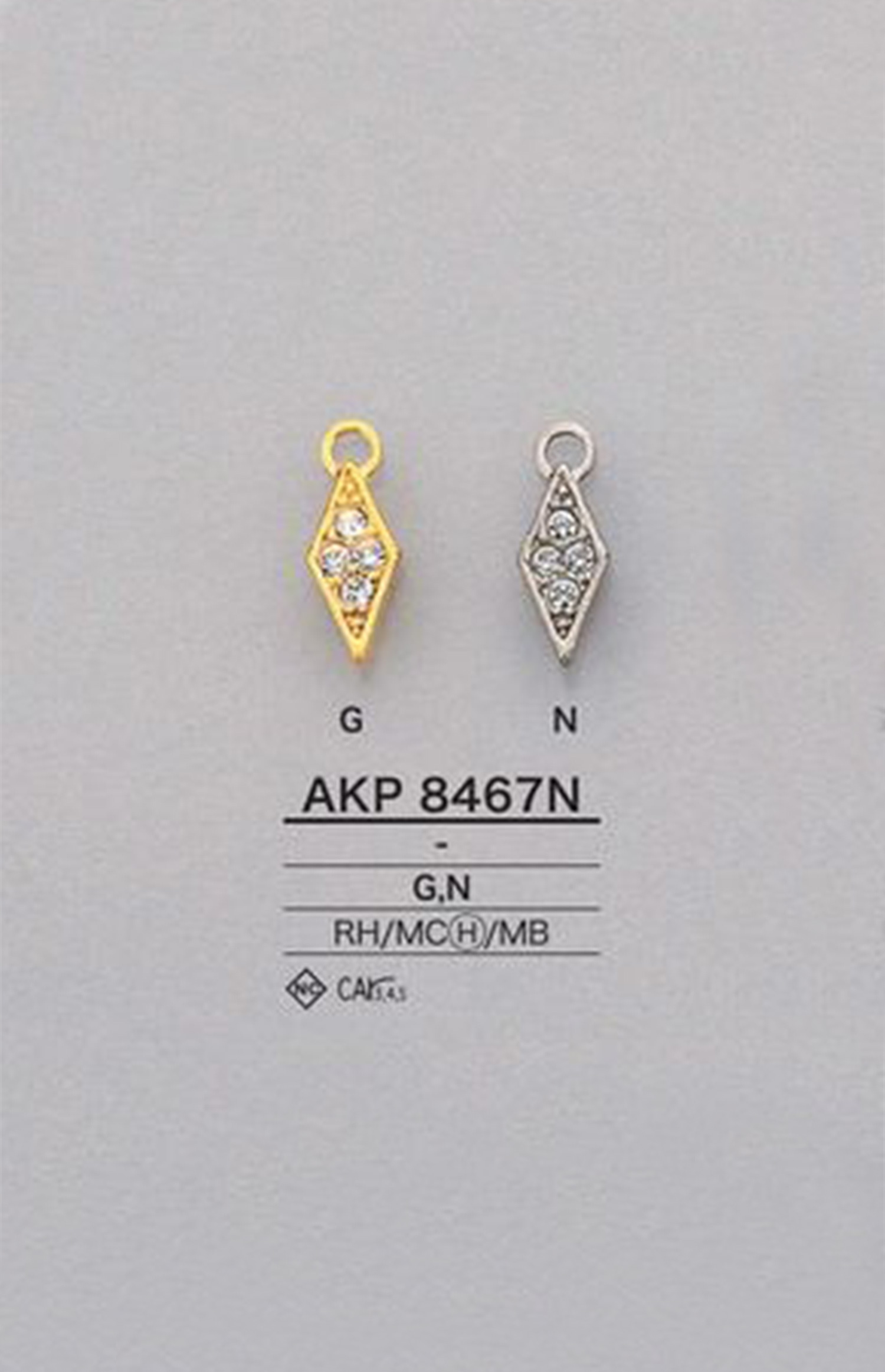 AKP8467N 모조 다이아몬드 다이아몬드 지퍼 포인트 (지퍼 슬라이더) IRIS