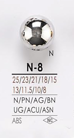 N8 금속 단추 IRIS