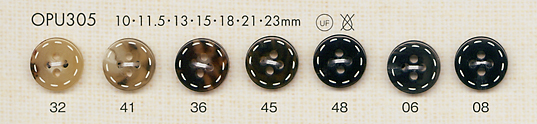 OPU305 스티치 디자인 4개 구멍 베갑조 폴리에스테르 단추 다이야 버튼(DAIYA BUTTON)