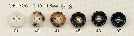 OPU306 별갑 조 셔츠 블라우스에 4 개의 구멍 폴리 에스터 단추 다이야 버튼(DAIYA BUTTON)