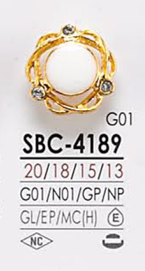 SBC4189 염색용 메탈 단추 IRIS