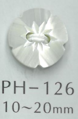 PH126 2 구멍 꽃 쉘버튼[단추] Sakamoto Saiji Shoten