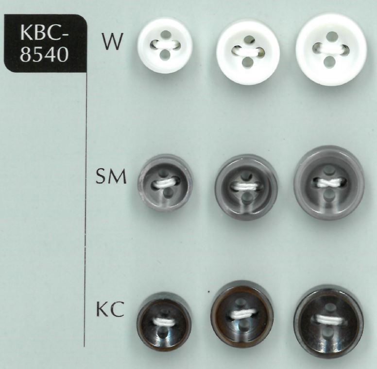 KBC-8540 4 구멍 4MM 두꺼운 움푹 쉘버튼[단추] Sakamoto Saiji Shoten