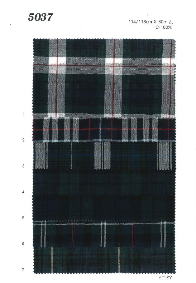 MU5037 론 체크무늬[원단] Ueyama Textile