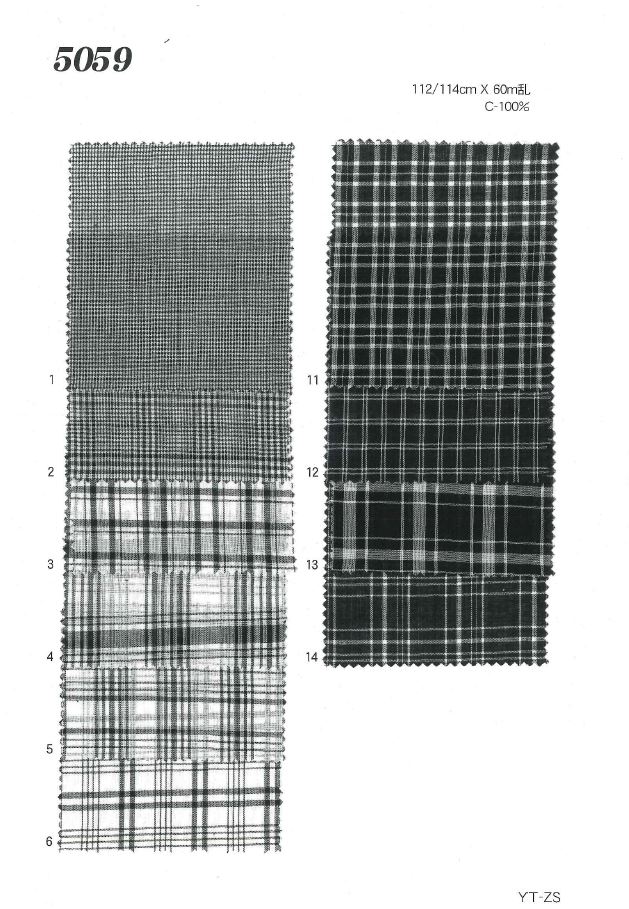 MU5059 론 체크무늬[원단] Ueyama Textile