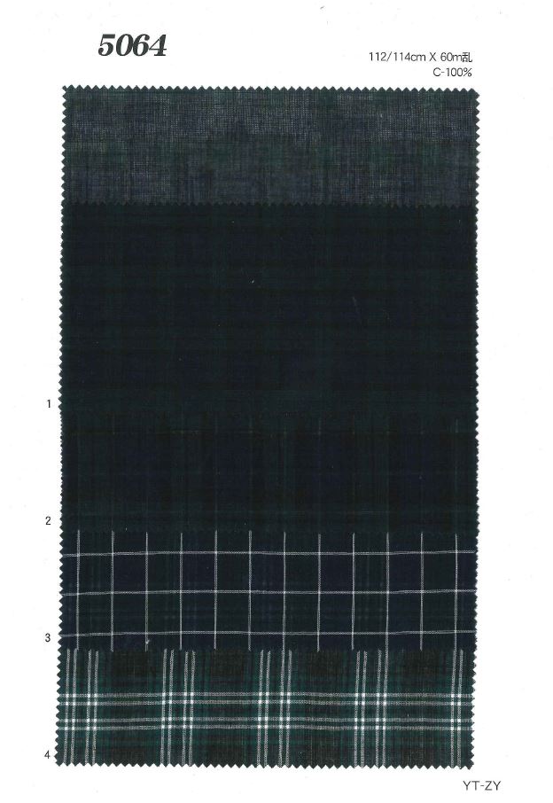 MU5064 론 체크무늬[원단] Ueyama Textile