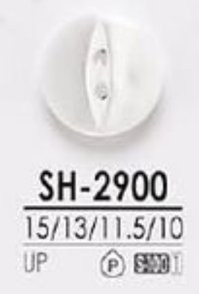 SH-2900 폴리에스테르 수지제 표공 2개 구멍・광택 단추 IRIS
