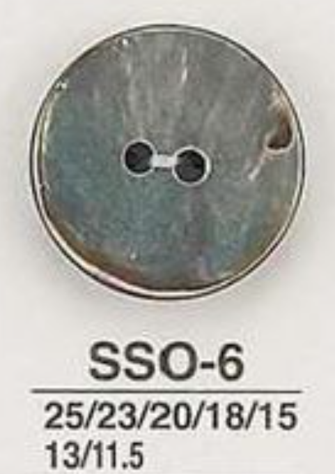 SSO6 천연 소재 조개 2 구멍 윤기있는 단추 IRIS