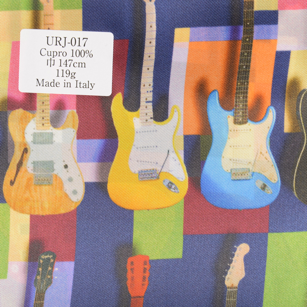 URJ-017 이탈리아제 큐플러 100% 프린트 안감 박스 무늬에 기타를 얹어 TCS
