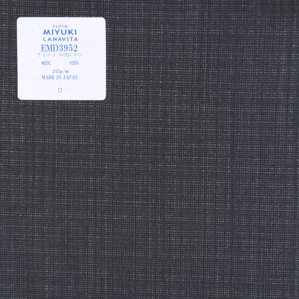 EMD3952 파인 울 컬렉션 빈티지 마이크로 패턴 차콜 하늘 회색[원단] 미유키 케오리(MIYUKI)