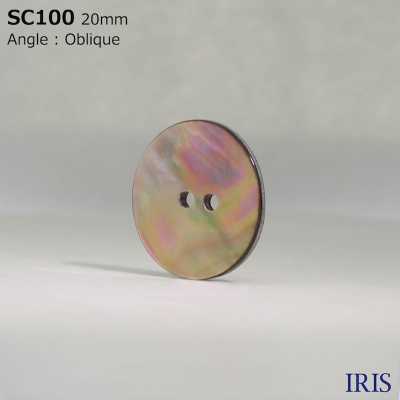 SC100 천연 소재 조개 2 구멍 윤기있는 단추 IRIS 서브 사진