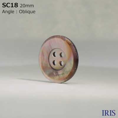 SC18 천연 소재 조개 4 구멍 윤기있는 단추 IRIS 서브 사진