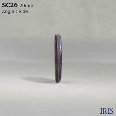 SC26 천연 소재 조개 2 구멍 윤기있는 단추 IRIS 서브 사진