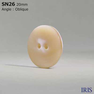 SN26 천연 소재 다카세 조개 2 구멍 윤기있는 단추 IRIS 서브 사진