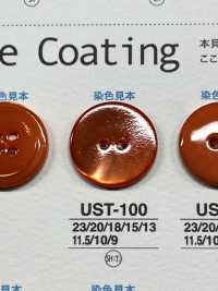 UST100 천연 소재 염색 2 구멍 조개 쉘 단추 IRIS 서브 사진