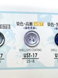 UST-17 천연 소재 다카세 조개 염색 가능 4 구멍 조개 쉘 단추 IRIS 서브 사진
