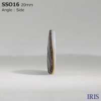 SSO16 천연 소재 조개 4 구멍 윤기있는 단추 IRIS 서브 사진