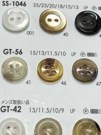 GT-56 폴리에스테르 수지제 표 구멍 4개 구멍・광택 단추 IRIS 서브 사진