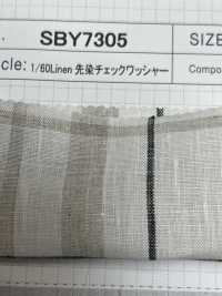 SBY7305 1 / 60Linen 선염 체크무늬 와셔[원단] SHIBAYA 서브 사진