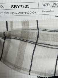 SBY7305 1 / 60Linen 선염 체크무늬 와셔[원단] SHIBAYA 서브 사진