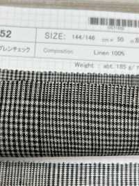 OS71852 40 린넨 와이드 글렌 체크무늬[원단] SHIBAYA 서브 사진