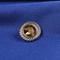 919 국산 슈트・재킷용 메탈 단추 말무늬 골드/실버 야마모토 (EXCY) 서브 사진