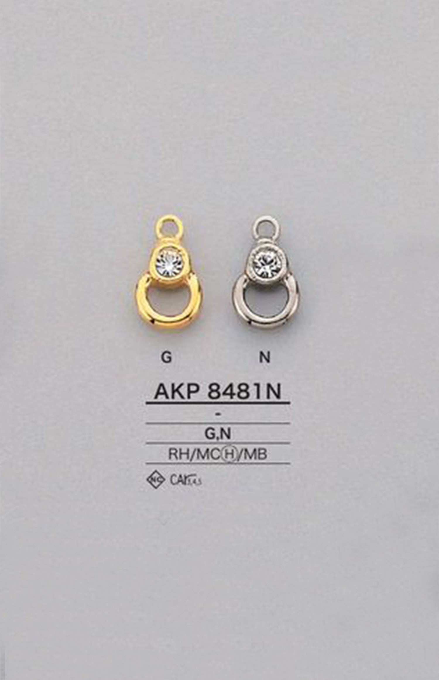 AKP8481N 라인 스톤 지퍼 포인트 (지퍼 슬라이더) IRIS