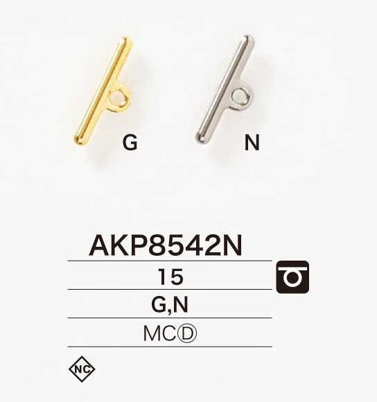 AKP8542N 다이캐스팅 15mm 떡볶이(토글) 단추 IRIS