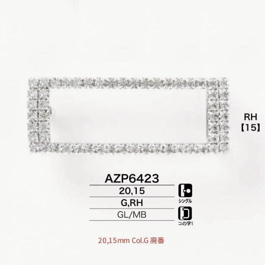 AZP6423 유리/황동 버클[버클·고리류] IRIS