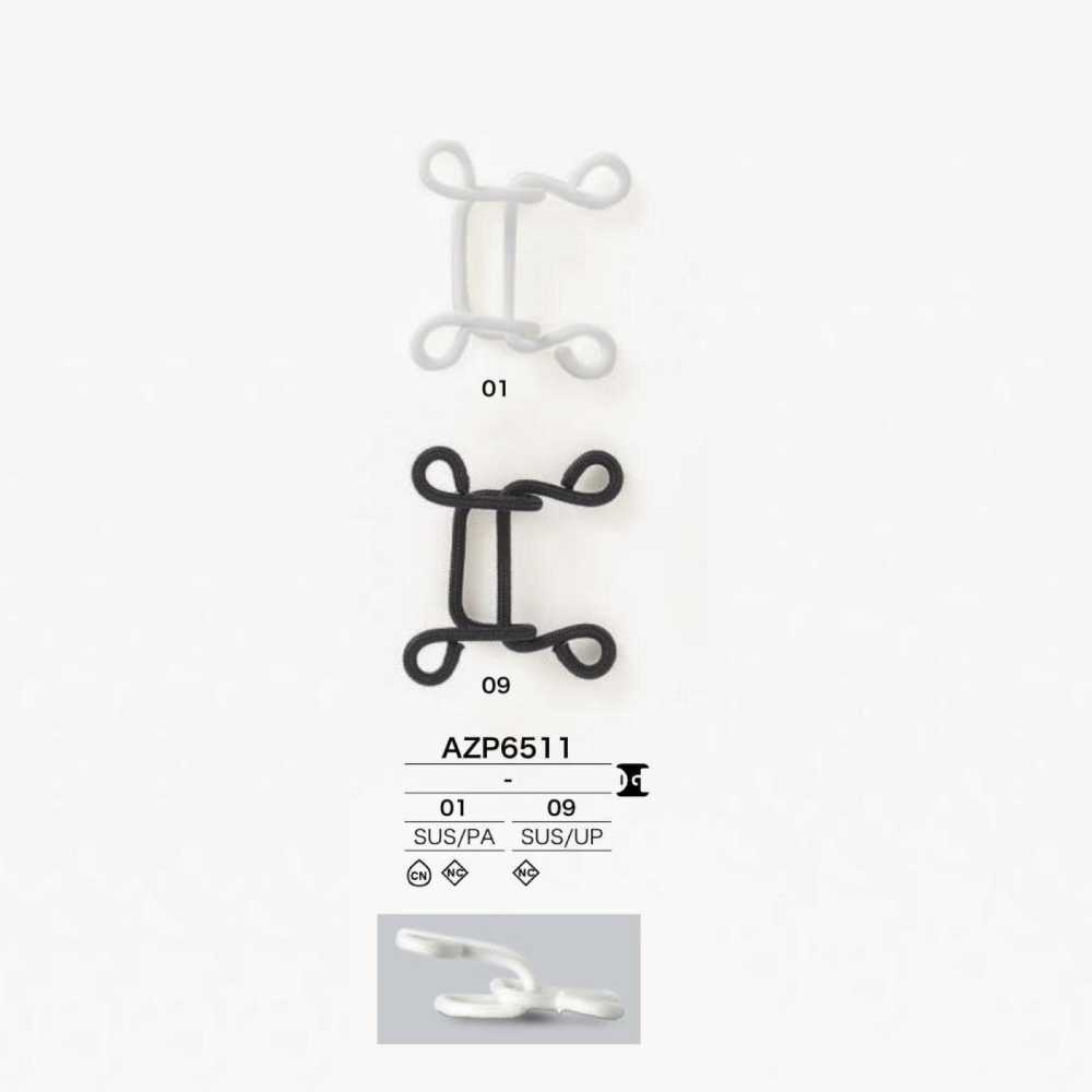 AZP6511 스테인리스 스틸/나일론/폴리에스터 스프링 후크[훅, 걸고리] IRIS