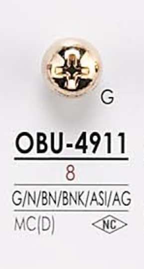 OBU4911 나사 모티브 금속 단추 IRIS