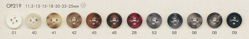 OP219 다채로운 버팔로 4 구멍 폴리 에스테르 단추 다이야 버튼(DAIYA BUTTON)