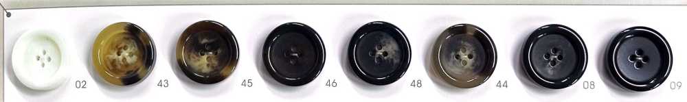 UNICORN575 【물소조】4구멍 단추 있어 후형 윤기 있어 NITTO Button