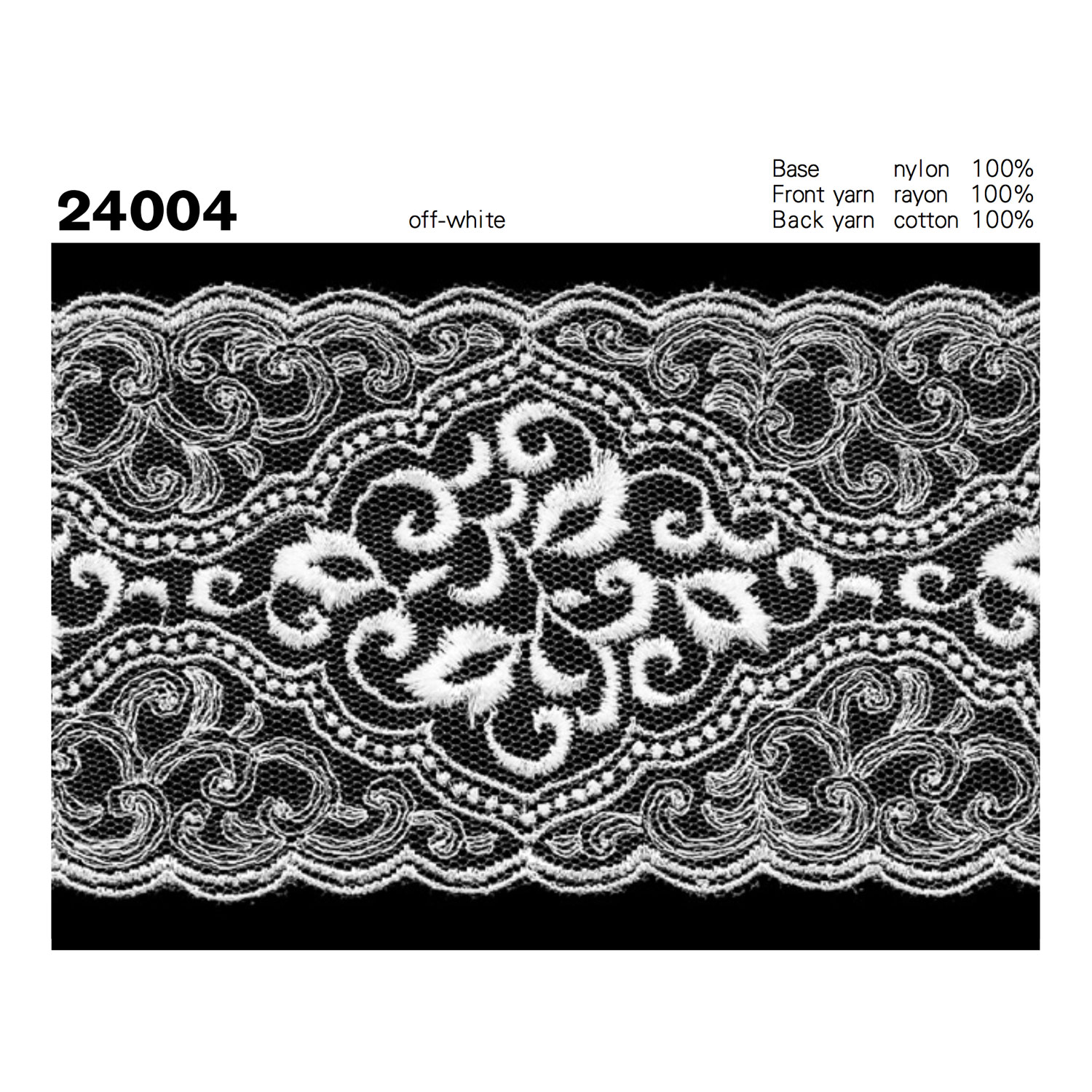 24004 튤 레이스 얇은 폭 교와 레이스