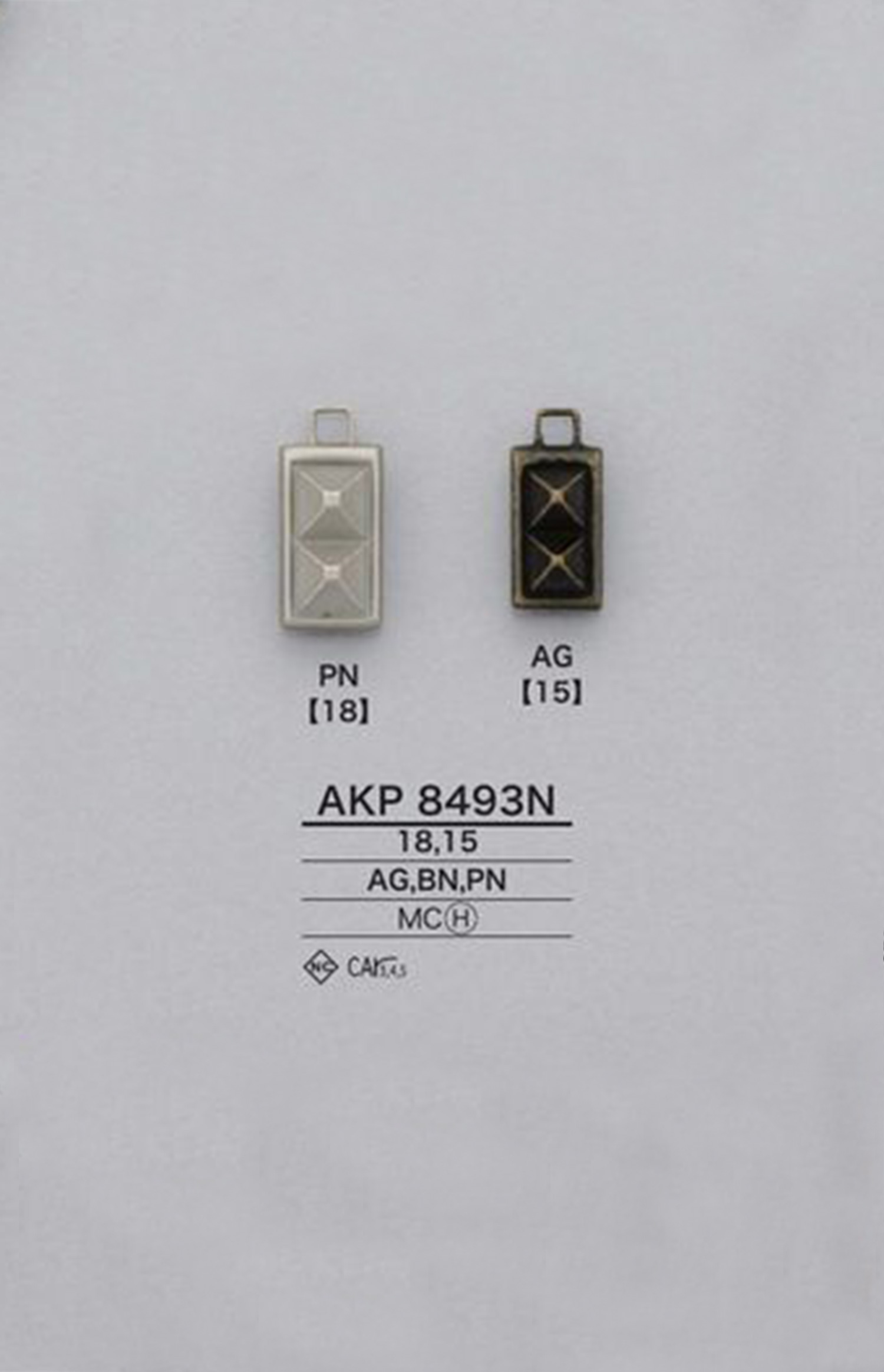 AKP8493N 스터드 지퍼 포인트(지퍼 슬라이더) IRIS