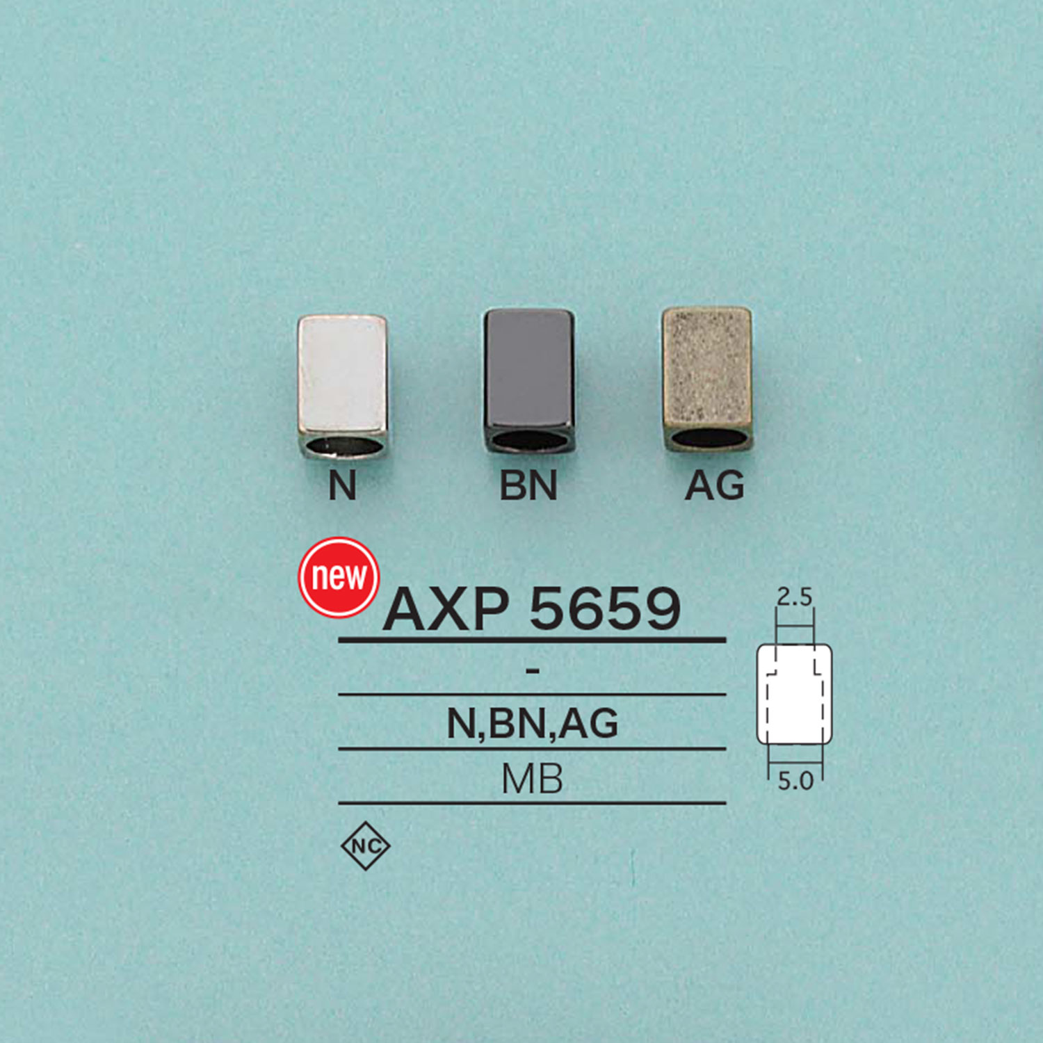 AXP5659 각형 고드 엔드 스토퍼[버클 고리, 링] IRIS