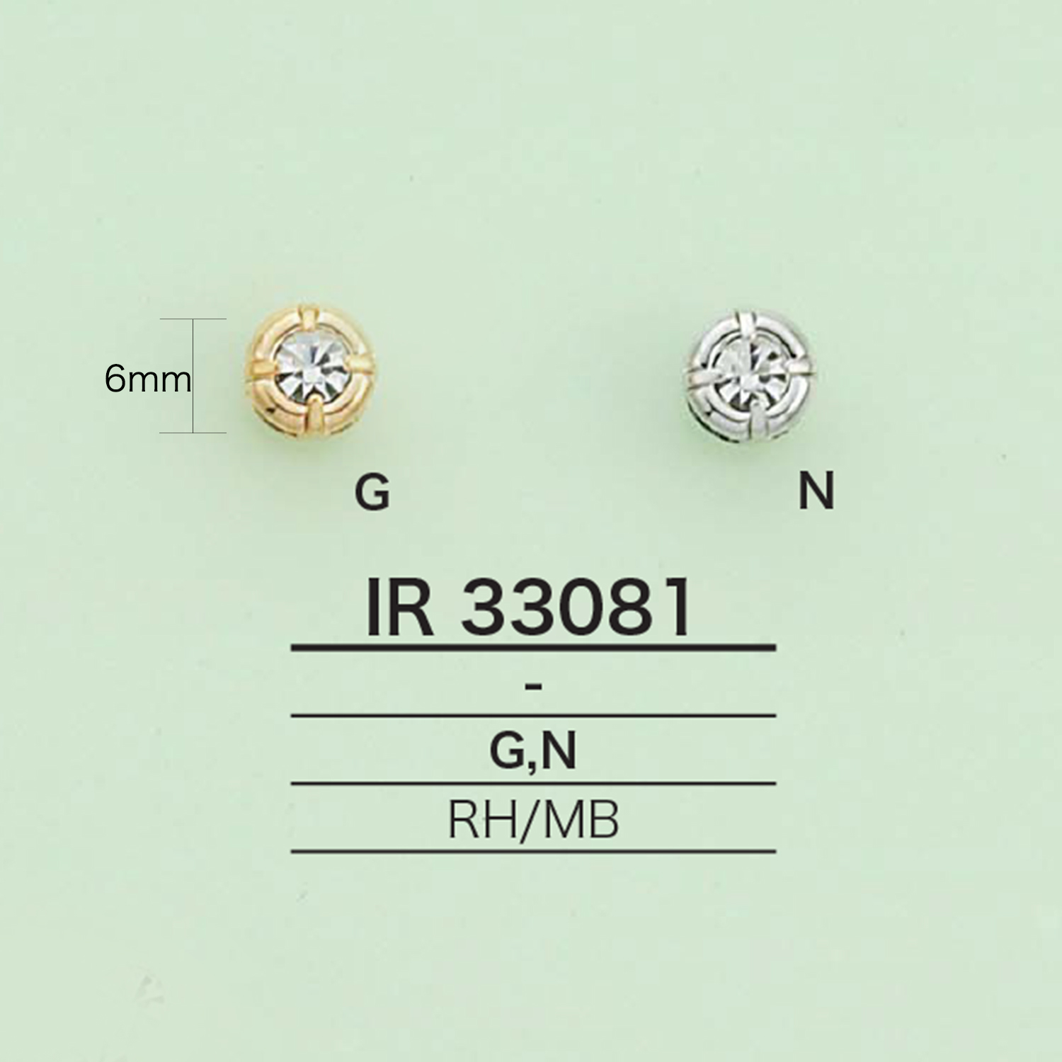IR33081 라인 스톤이있는 매력 (원형)[잡화 기타] IRIS