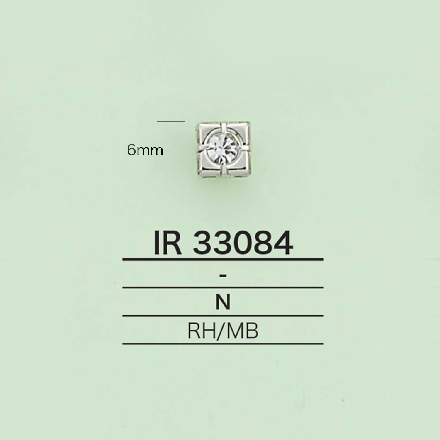 IR33084 라인 스톤이있는 매력 (스퀘어)[잡화 기타] IRIS