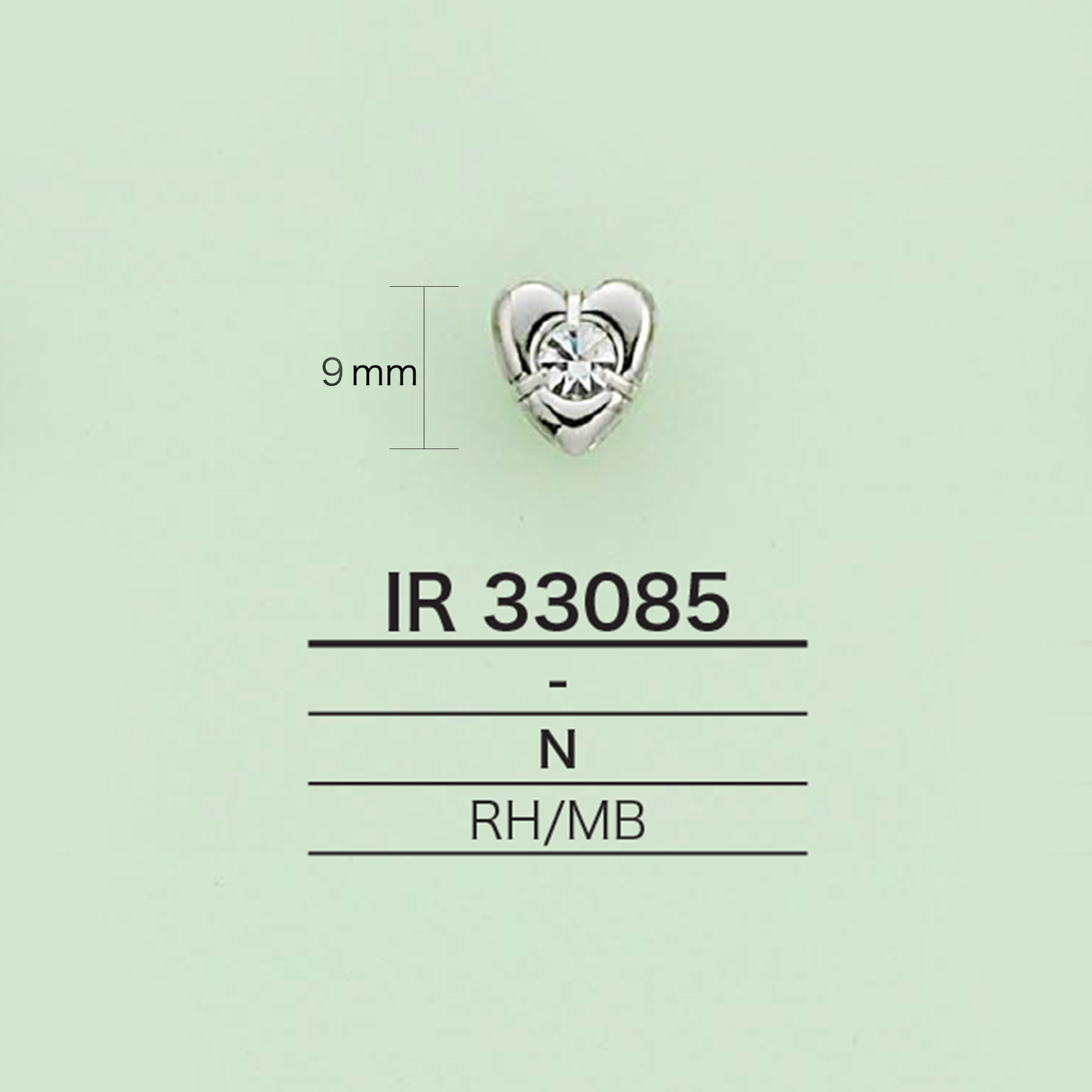 IR33085 라인 스톤이있는 참 (하트 모양)[잡화 기타] IRIS