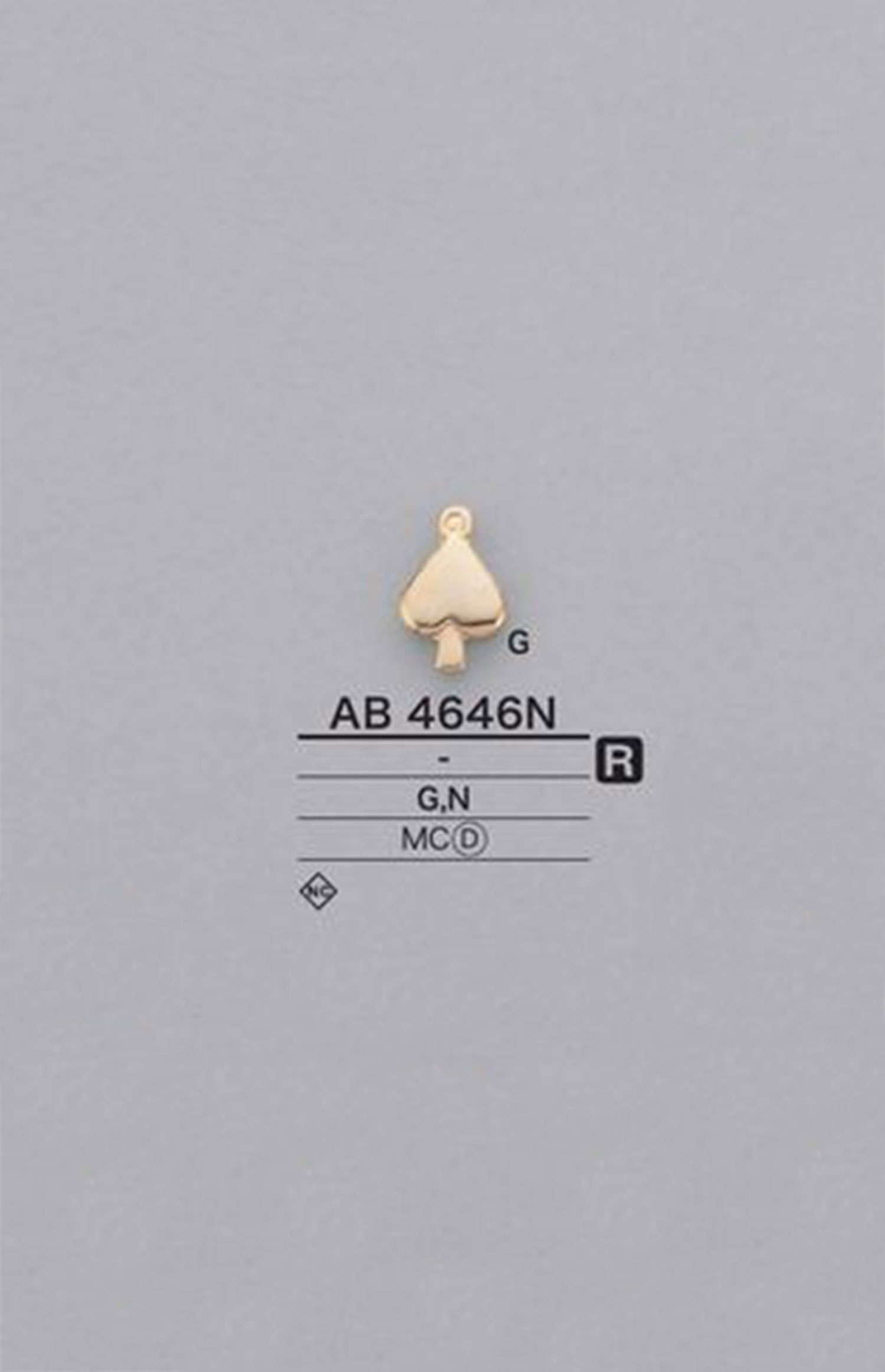 AB4646N 스페이드형 모티프 부품[잡화 기타] IRIS