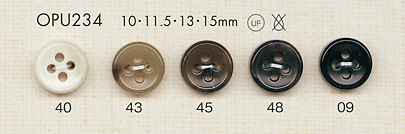 OPU234 4 개의 구멍 셔츠 블라우스 폴리 에스터 단추 다이야 버튼(DAIYA BUTTON)