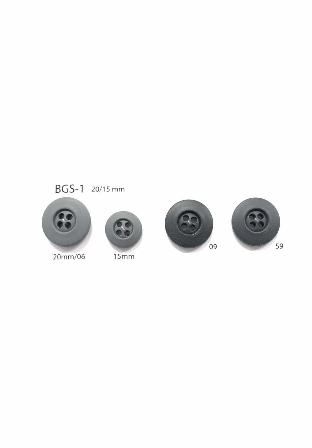 BGS-1 바이오 폴리에틸렌 4 구멍 단추 IRIS