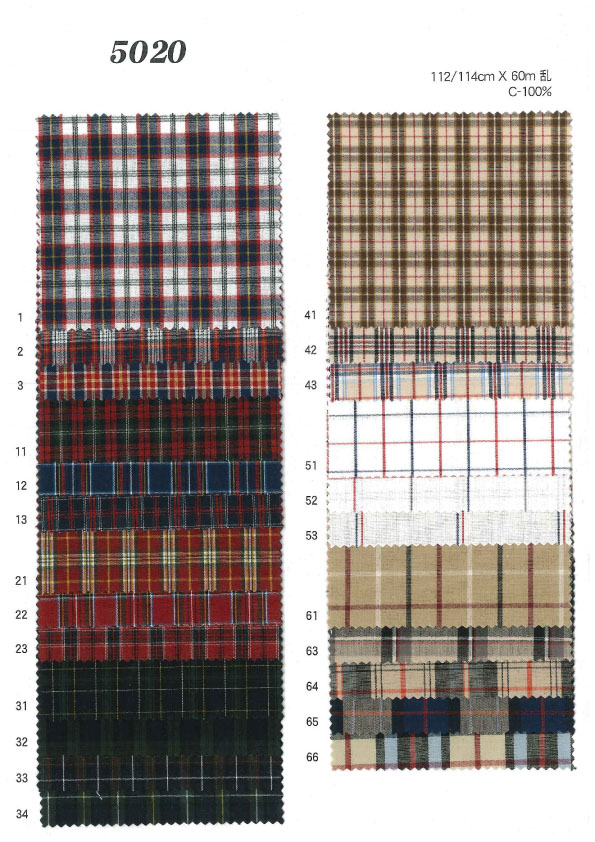MU5020 덤프 체크무늬[원단] Ueyama Textile