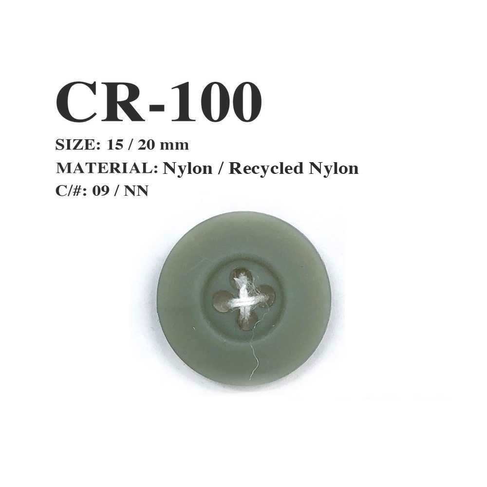 CR-100 어망 재활용 나일론 4 구멍 단추 모리토(MORITO)