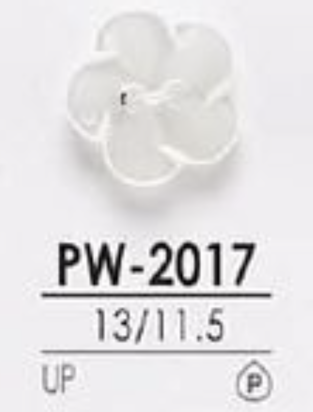 PW2017 폴리에스테르 수지제 표구멍 2개 구멍・광택 단추 IRIS