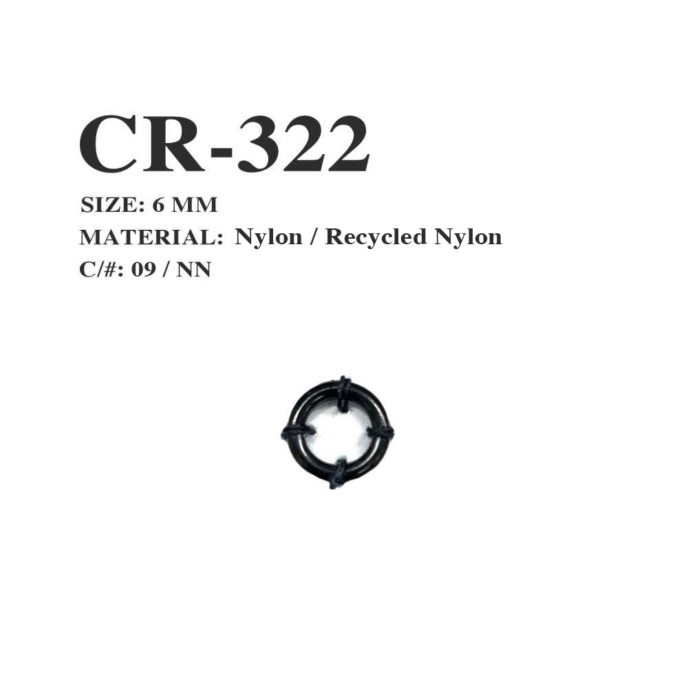 CR-322 어망 재활용 나일론 고드 엔드 스토퍼 링 타입[버클 고리, 링] 모리토(MORITO)