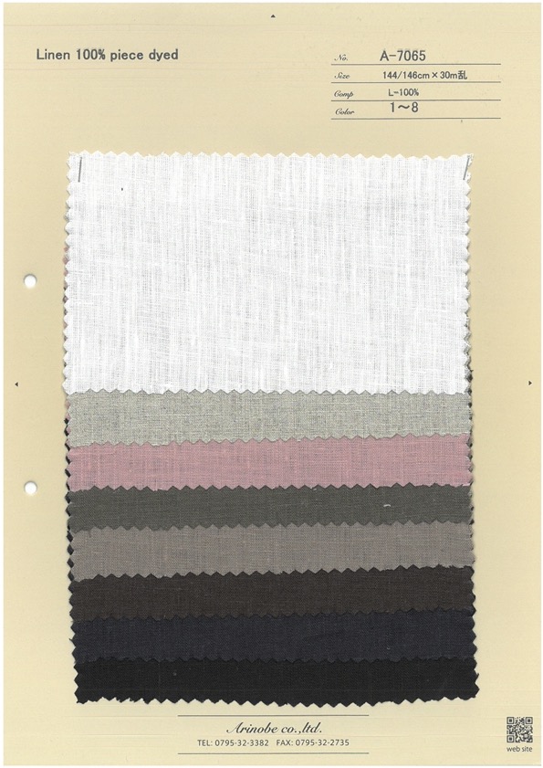 A-7065 Linen100% piece dyed[원단] ARINOBE CO., LTD.