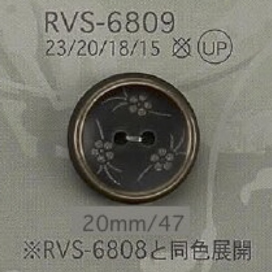 RVS6809 폴리에스테르 수지제 표 구멍 2개 구멍 단추 IRIS