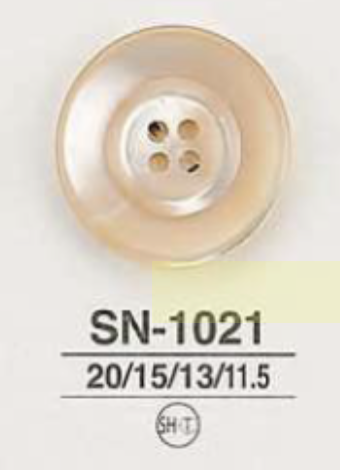 SN1021 다카세 조개제 표공 4개 구멍 단추 IRIS